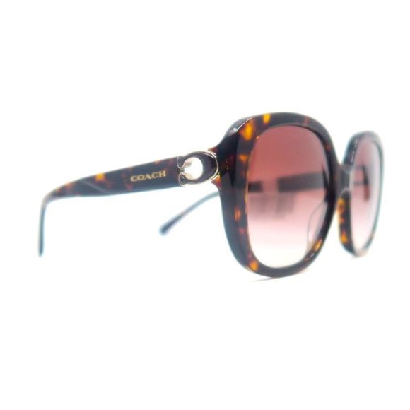 COACH HC8292 5120/13 New Dark Tortoise/Brown Gradient Women's Square Sunglasses - Picture 4 of 8